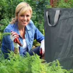 Trädgårdsavfallspåse, 72x45 cm, Grå