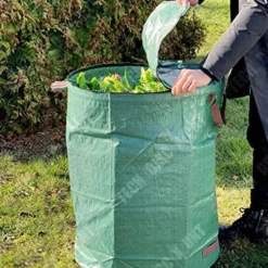 Trädgårdsavfallssäck - TD® - 4 stycken - Kapacitet 272L - Rivbeständig - Lock med handtag