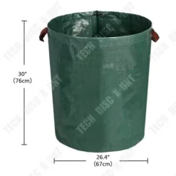 Trädgårdsavfallssäck - TD® - 4 stycken - Kapacitet 272L - Rivbeständig - Lock med handtag