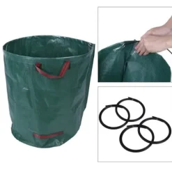 Trädgårdsavfallssäckar - Miljövänliga - Pack om 4 - 270L - Höjd 76cm - Diameter 66cm