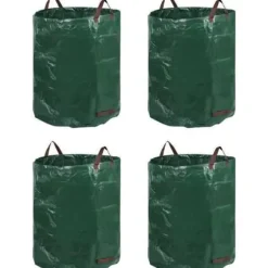 Trädgårdsavfallssäckar - miniClover - 272L - Grön och svart - 65x65x74cm - Stort kapacitet