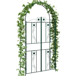 Trädgårdsbåge Enfärgad Grön 115 x 37 x 226 cm