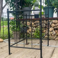 Trädgårdsbåge i metall för klätterväxter, hållbar svart båge för rosor och vinrankor, perfekt för bröllop, fest & trädgård 7,15 ft