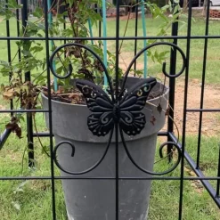 Trädgårdsbåge i metall för klätterväxter, hållbar svart båge för rosor och vinrankor, perfekt för bröllop, fest & trädgård 7,15 ft