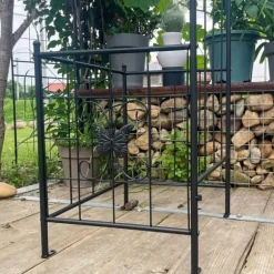 Trädgårdsbåge i metall för klätterväxter, hållbar svart båge för rosor och vinrankor, perfekt för bröllop, fest & trädgård 7,15 ft