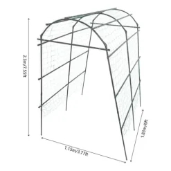 Trädgårdsbåge, Klätterspaljé, Hållbar Dekoration,Svart