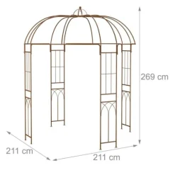 Trädgårdsbåge, Metall, 269x211x211 cm