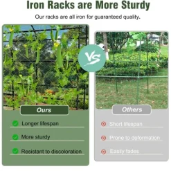Trädgårdsbåge Spaljé - Metall Växtstöd - 160 cm Hög - Pulverlackerad - För Klätterväxter & Gurka - Utomhus Båge/Tunnel - Vit
