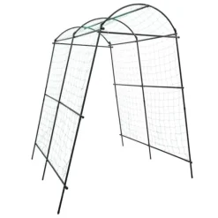 Trädgårdsbåge, Stabilt stöd för klättrande växter, Hållbar stålkonstruktion,svart