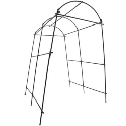 Trädgårdsbåge Trellis, Hållbar Stålstruktur, Stöder Klättrande Växter,svart