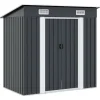 Trädgårdsbod antracit stål
