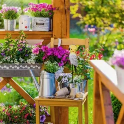 Trädgårdsdekoration, Papegojafigur, 51x7x8 cm, Vit