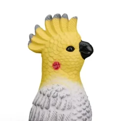 Trädgårdsdekoration, Papegojafigur, 51x7x8 cm, Vit