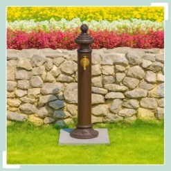 Trädgårdsfontän, 87x20,5x24 cm, Guld