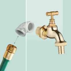 Trädgårdsfontän, 87x20,5x24 cm, Guld