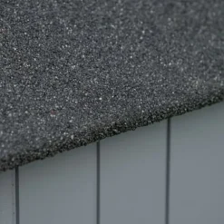 Trädgårdsförråd, Trä, 129x51,5x180 cm, Grå och Svart