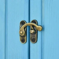 Trädgårdsförråd, 130x54,5x180 cm, Blå