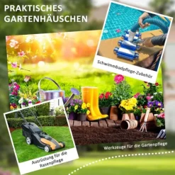 Trädgårdsförråd, 259x172x222 cm, Grå