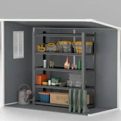 Trädgårdsförråd, 238x125x165 cm, Grå