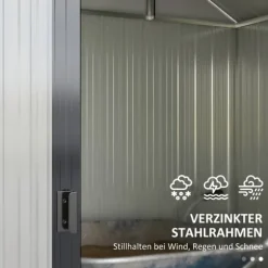 Trädgårdsförråd, 238x132x198,5 cm, Mörkgrå