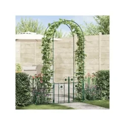 Trädgårdsgaller i metall - vidaXL - Grön - 102x50x218 cm - Stabil struktur - Målad yta - Modern stil