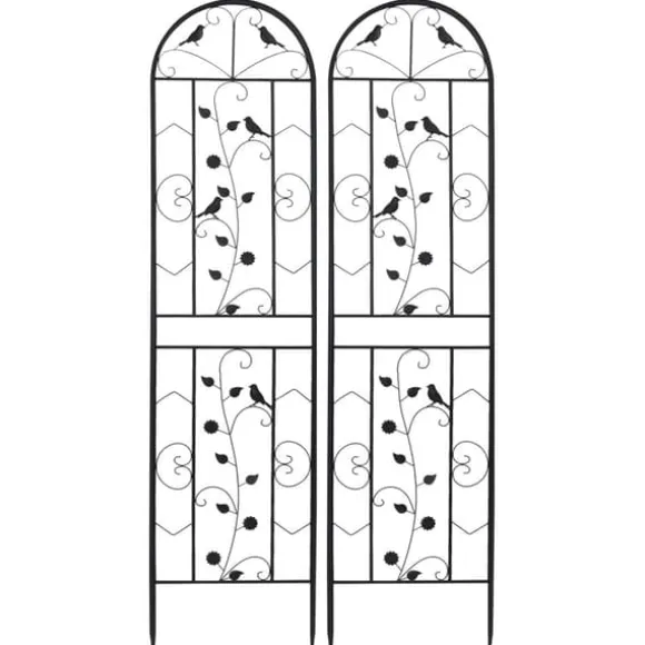 Trädgårdsgaller, Metallkonstruktion, Lätt montering, svart