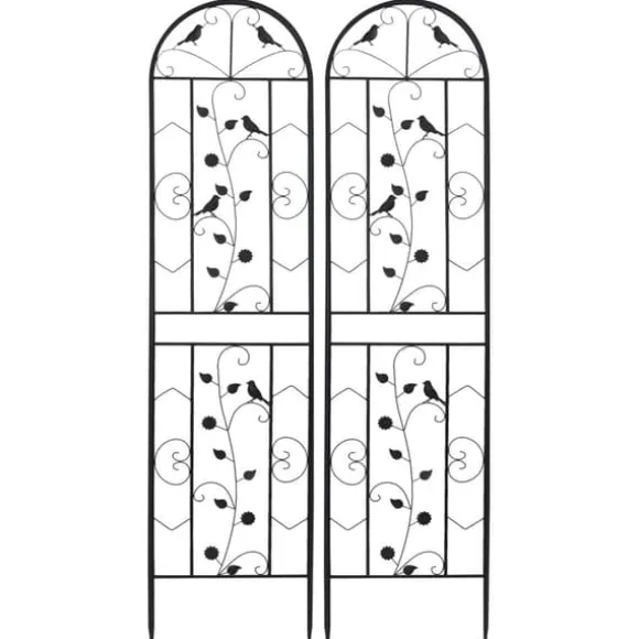 Trädgårdsgaller, Metallkonstruktion, Lätt montering, svart