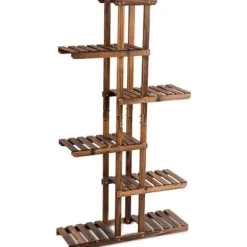 Trädgårdshylla i trä, 75x25x141 cm