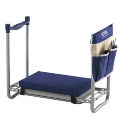 Trädgårdsknäbänk och sittplats, 58,5x30x48,5 cm, hopfällbar, extra robust, verktygsväska