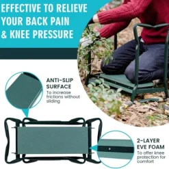 Trädgårdsknekt och sittplats, 60×28×49 cm, Grön