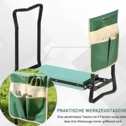 Trädgårdsknelesits, 58x28x49 cm, Grön