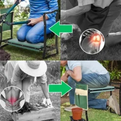 Trädgårdsknelesits, 58x28x49 cm, Grön