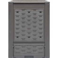 Trädgårdskompost 3 st brun 60x60x83 cm 900 L plastrotting