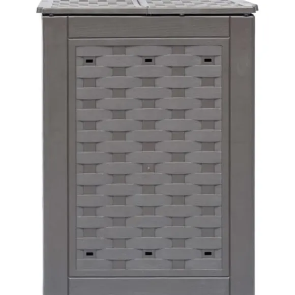 Trädgårdskompost 2 st brun 60x60x83 cm 600 L plastrotting - Trädgårdskompost - Trädgårdskomposter - Home & Living