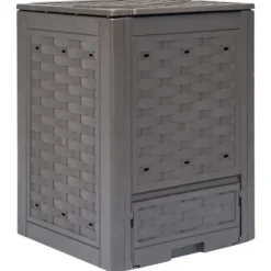 Trädgårdskompost brun 60x60x83 cm 300 L plastrotting