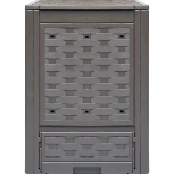 Trädgårdskompost brun 60x60x83 cm 300 L plastrotting