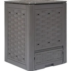 Trädgårdskompost brun 60x60x83 cm 300 L plastrotting - Trädgårdskompost - Trädgårdskomposter - Home & Living