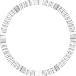 Trädgårdskompost i galvaniserat stål – Väderbeständig och luftgenomtränglig | Diameter: 100 cm | Höjd: 50 cm