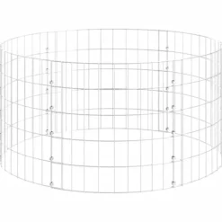 Trädgårdskompost i galvaniserat stål – Väderbeständig och luftgenomtränglig | Diameter: 100 cm | Höjd: 50 cm