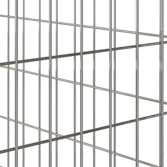 Trädgårdskompost i galvaniserat stål - Modulär stängselpanel | Färg: Metall | Storlek: 100x100x50 cm