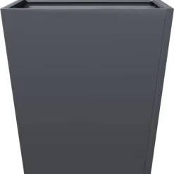 Trädgårdskruka antracit 40x40x40 cm stål