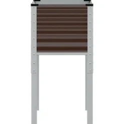 Trädgårdskruka i stål - Väderbeständig planteringslåda | Färg: Brun | Storlek: 45x45x88 cm