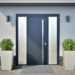 Trädgårdskrukor 2-pack i rostfritt stål | Storlek: 45x45x75 cm | Färg: Silver