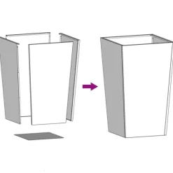 Trädgårdskrukor 2-pack i rostfritt stål | Storlek: 45x45x75 cm | Färg: Silver