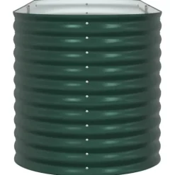 Trädgårdsodlingslåda i galvaniserat stål - Styrka & stil | Färg: Grön | Storlek: 240x80x81 cm