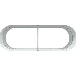 Trädgårdsodlingslåda i galvaniserat stål - Styrka & stil | Färg: Grön | Storlek: 240x80x81 cm