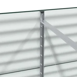 Trädgårdsodlingslåda i galvaniserat stål - Styrka & stil | Färg: Grön | Storlek: 240x80x81 cm