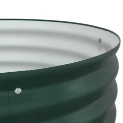 Trädgårdsodlingslåda i galvaniserat stål - Styrka & stil | Färg: Grön | Storlek: 240x80x81 cm