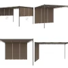 Trädgårdspaviljong med draperier 4x3x2,25 m taupe - Solskydd - Sol Skydd - Home & Living