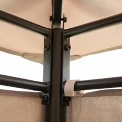 Trädgårdspaviljong 3x4m med sidoväggar och gardiner, vattentät, STRONG TENT